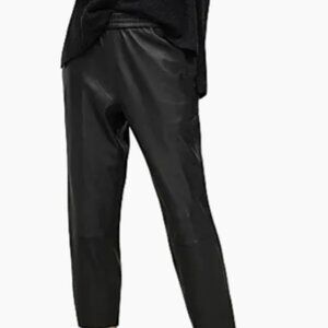 AllSaints  Jen Cropped Leather Jogger Pants,  NWT's,  Size 10